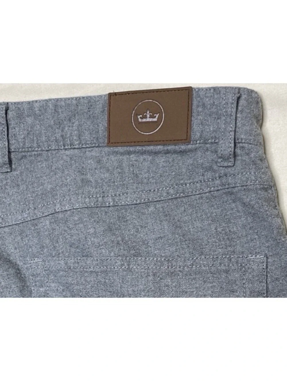 Peter Millar Crown Mountainside Flannel Pants Mens Sz 38L (tall) Gray 5 Pockets